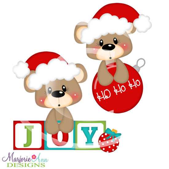 Franklin & Frannie Christmas Bears-Set 1 SVG Cut Files - Click Image to Close